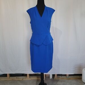 Ellen Tracy Vibrant Blue Midi Dress